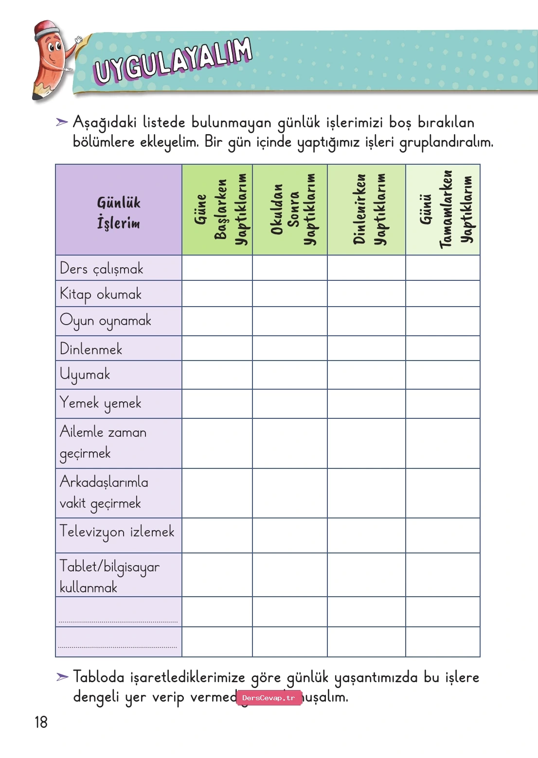 Sayfa 18 etkinliği