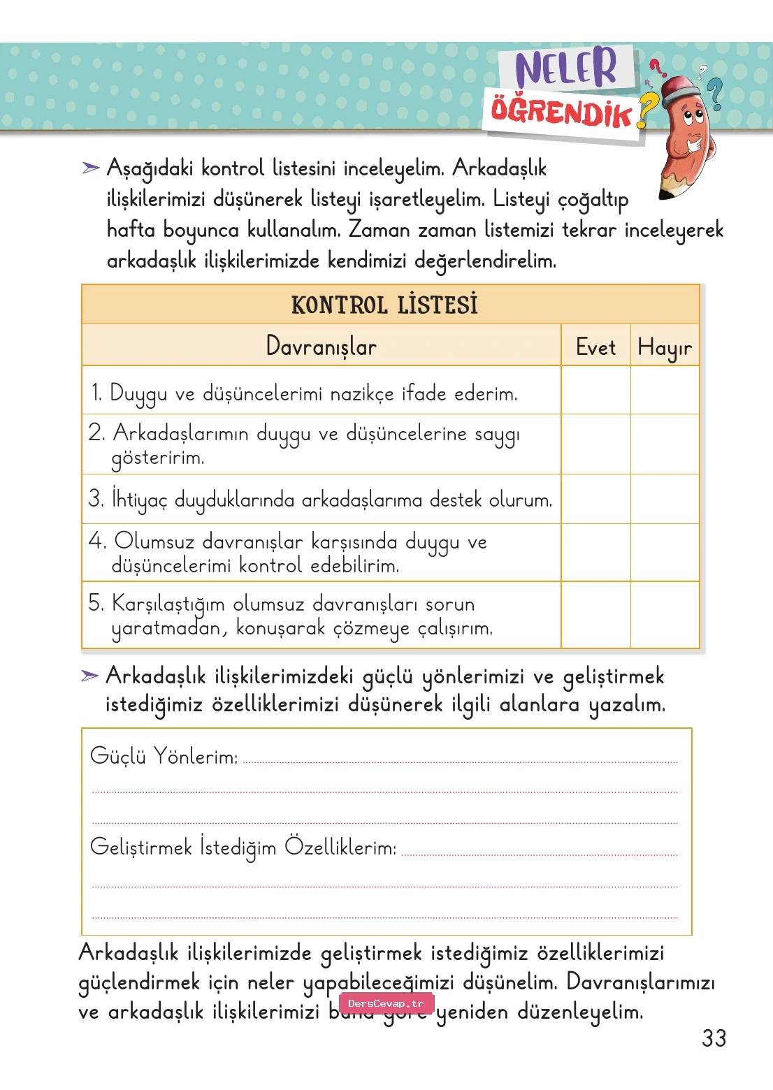 Sayfa 33 etkinliği